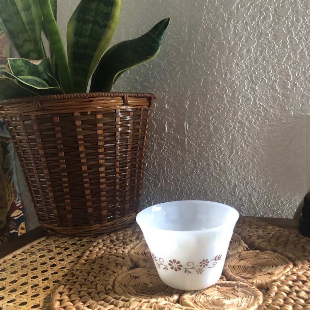 Vintage Daisy Dyna-ware Milk Glass Custard Cup